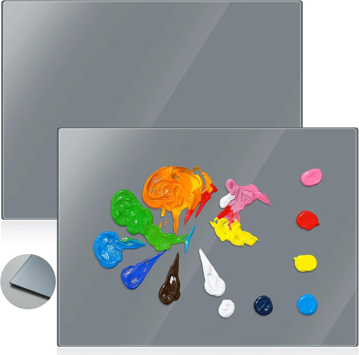 Nuanchu 12 x 16 Inches Tempered Glass Palette for Artists