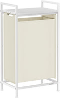 VASAGLE Laundry Hamper with Shelf and Removable Bag - Space-Saving