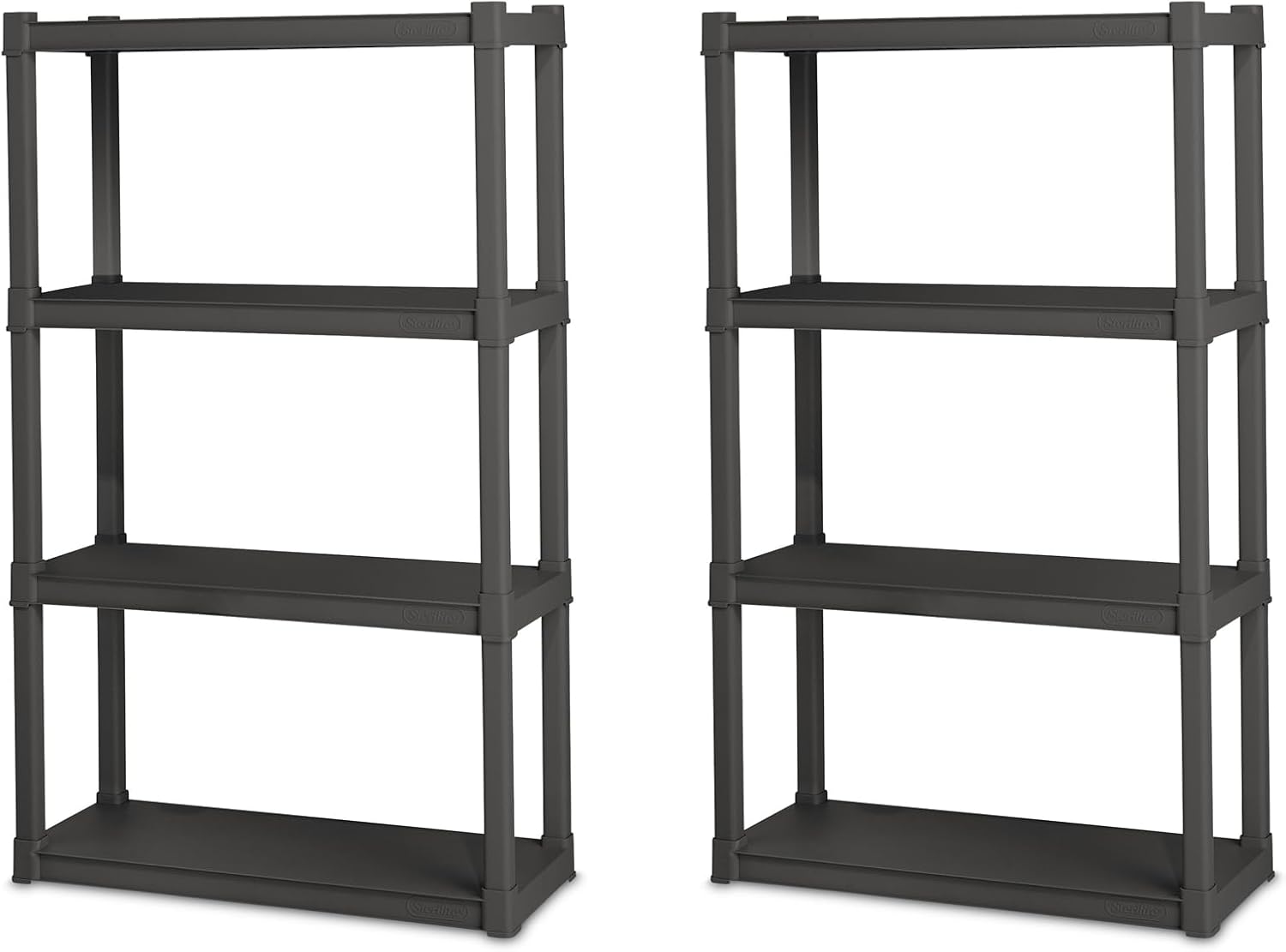 Sterilite Heavy-Duty 2-Pack 4 Shelf Unit for Versatile Storage
