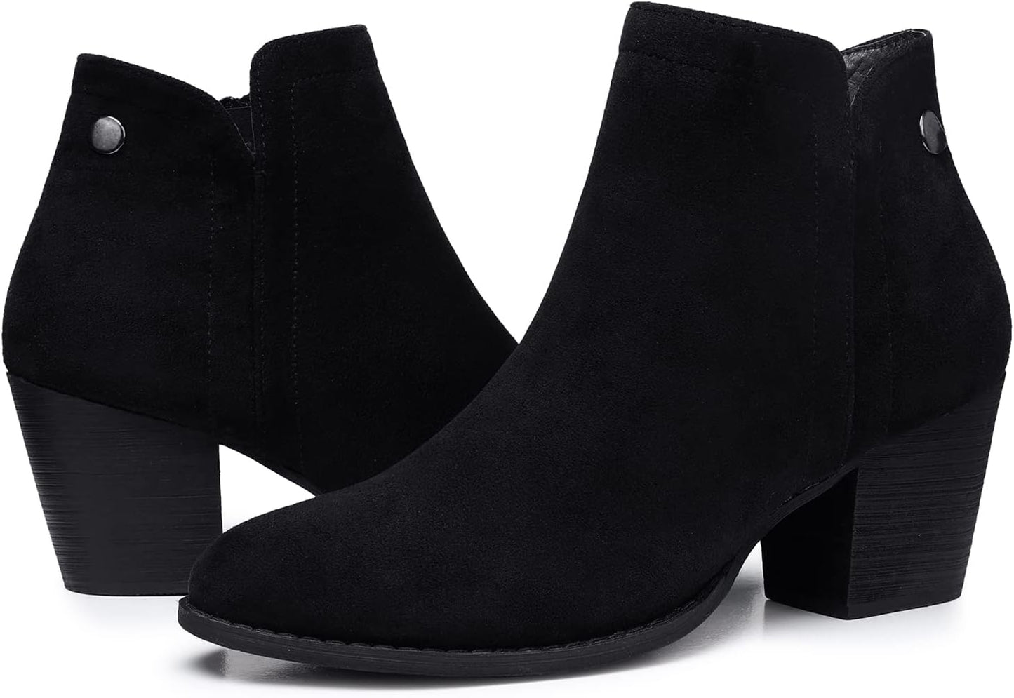 Stylish SHIBEVER Women's Ankle Boots with Chunky Low Heel