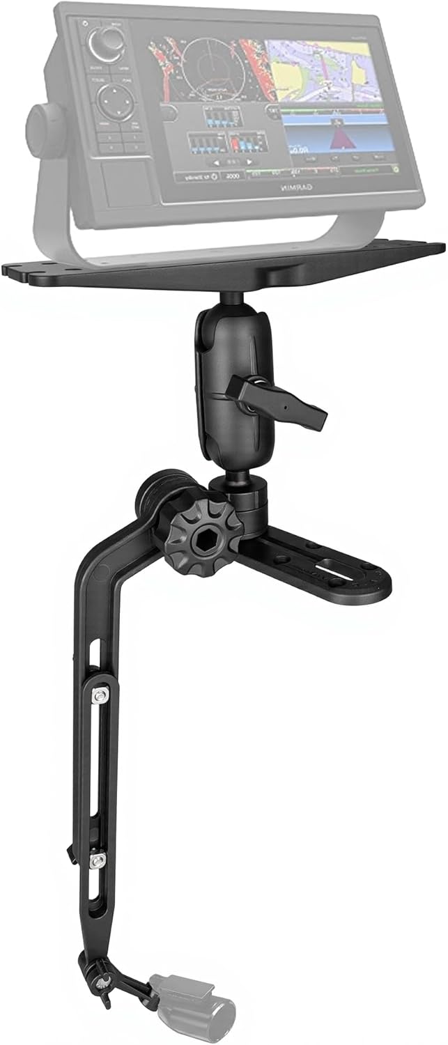 Fish Finder Mount with 1.5 Ball Base for Kayak and Boat Use