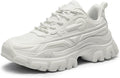 Women Chunky Fashion Sneakers Platform Lace-Up - Comfortable Boost