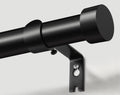 Black Curtain Rods 32 to 58 in Heavy Duty Adjustable Rod - Sturdy