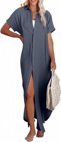 Dokotoo Women's Short Sleeve Casual Beach Dress for Summer Style