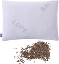 LOFE Organic Buckwheat Pillow 14in x 20in - Adjustable Loft for Neck