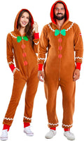 Tipsy Elves Christmas Onesies for Adults - Cozy Unisex Jumpsuit FRONT