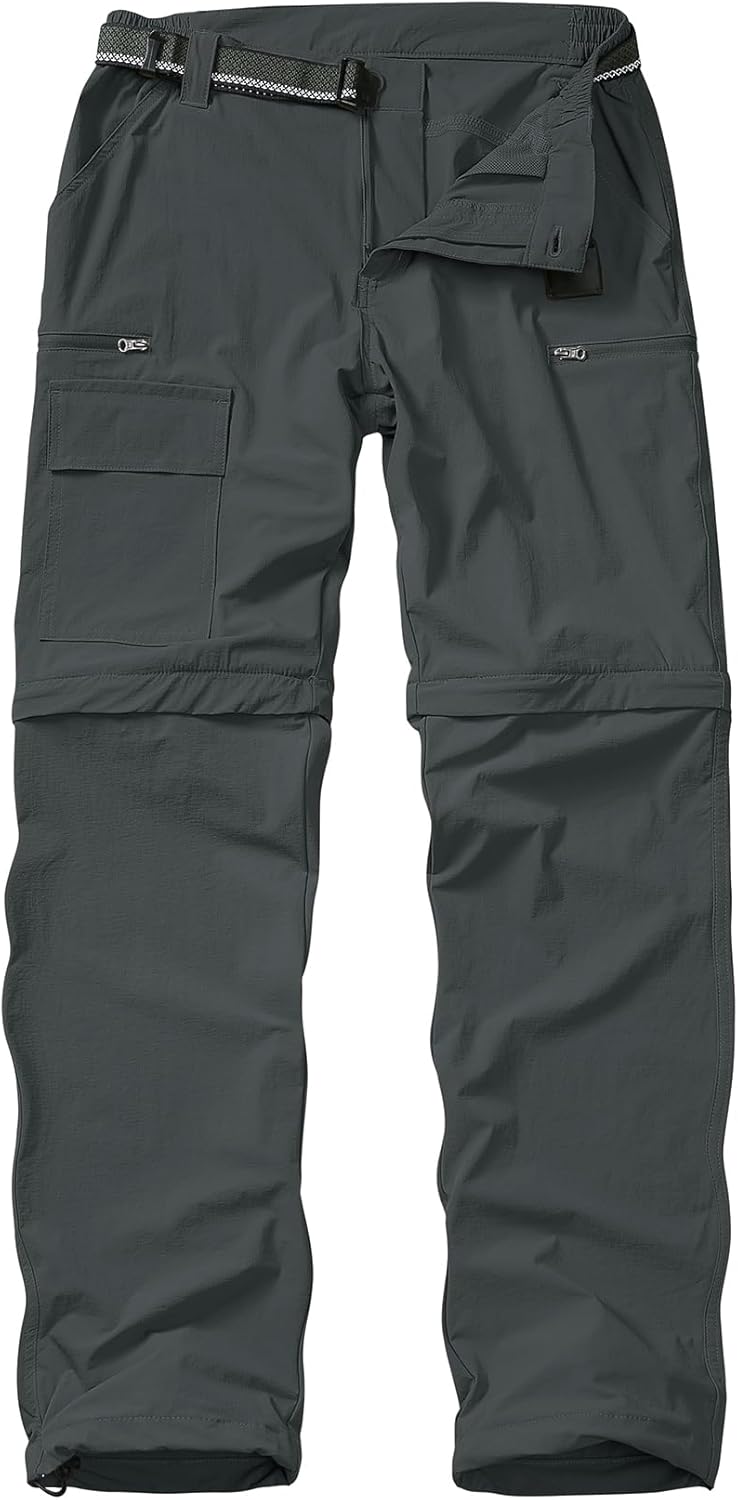 Mens Hiking Pants Convertible Quick Dry for Outdoor Adventures