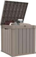 50 Gallon Waterproof Outdoor Storage Box - Durable Resin Deck Chest