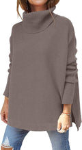 LILLUSORY Women's Turtleneck Oversized Sweater - Cozy (Style R4LG)