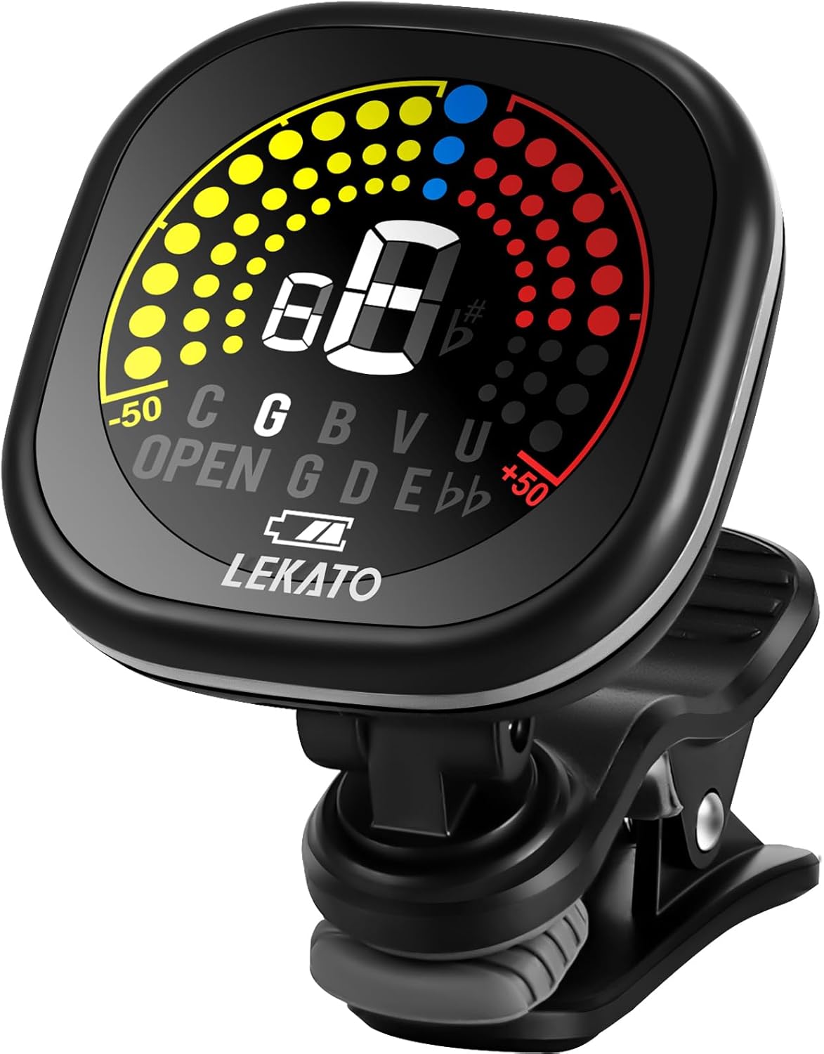 LEKATO Rechargeable Clip-On Tuner - Fast & Accurate