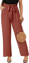 SySea Womens High Waisted Leopard Palazzo Pants with Belt