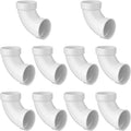 2 in PVC 90 Degree Elbow 10 Pack - Durable Schedule 40 Fittings