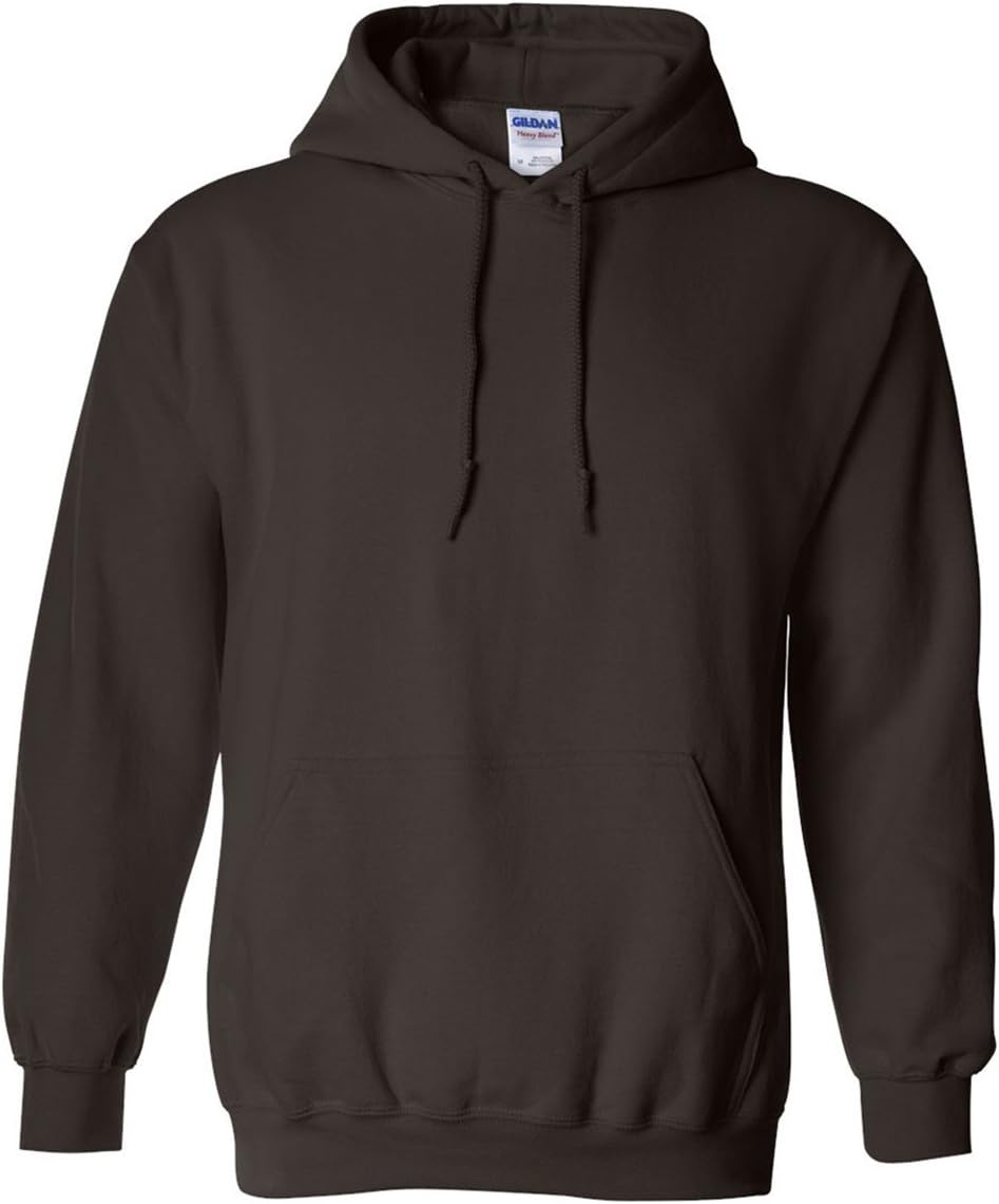 Gildan Men's Dark Chocolate Hooded Sweatshirt - Cozy & Stylish