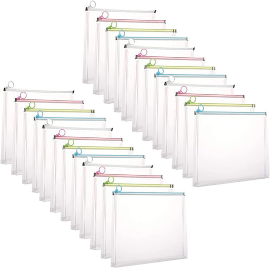 9x12 Clear Zip Plastic Envelopes by YESSART - 24 Pack