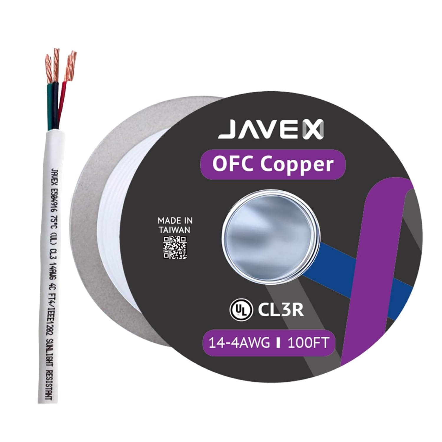 JAVEX 14-Gauge Speaker Wire for High Fidelity Sound Quality