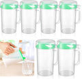 Easy Pour Mini Pitchers 6 Pack - Kids 16 Oz Clear Plastic Pitchers