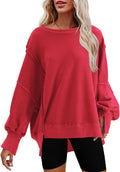 Nirovien Womens Oversized Crewneck Sweatshirt - Cozy (Style V1YK)