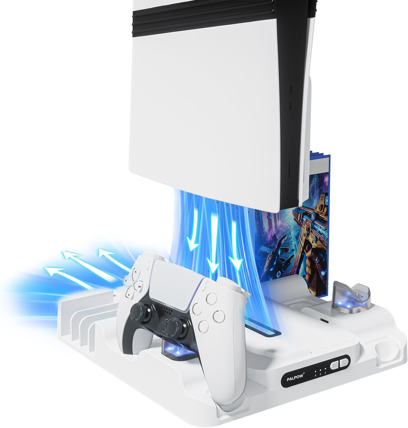 PS5 Cooling Stand+Dual Controller Charging Dock | PALPOW