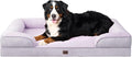 Orthopedic Dog Bed for Extra Large Dogs Lilac - Memory Foam Bolster