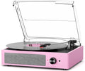 Vinyl Record Player with 2 Stereo Speakers - Retro 3-Speed Turntable