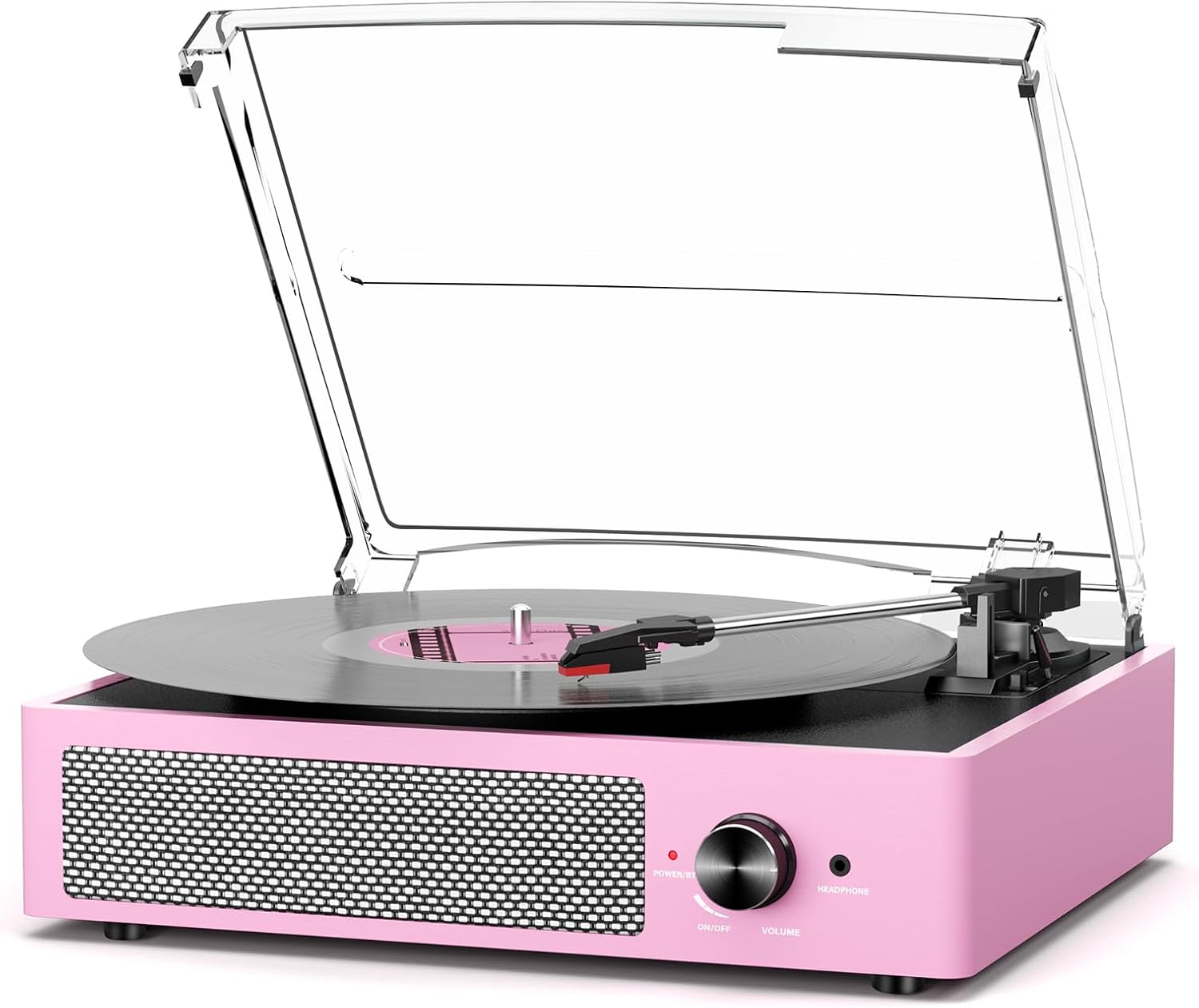 Vintage Vinyl Record Player with Bluetooth and Stereo Speakers