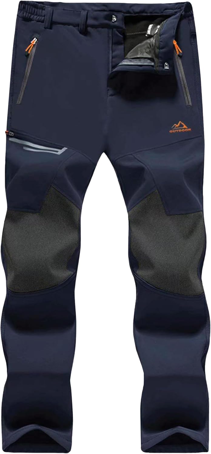 MAGCOMSEN Men's Winter Pants: Fleece Lined Ski Snow Pants