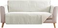 Ivory White Loveseat Couch Cover 2 Cushion Sofa - Water-Repellent Fit