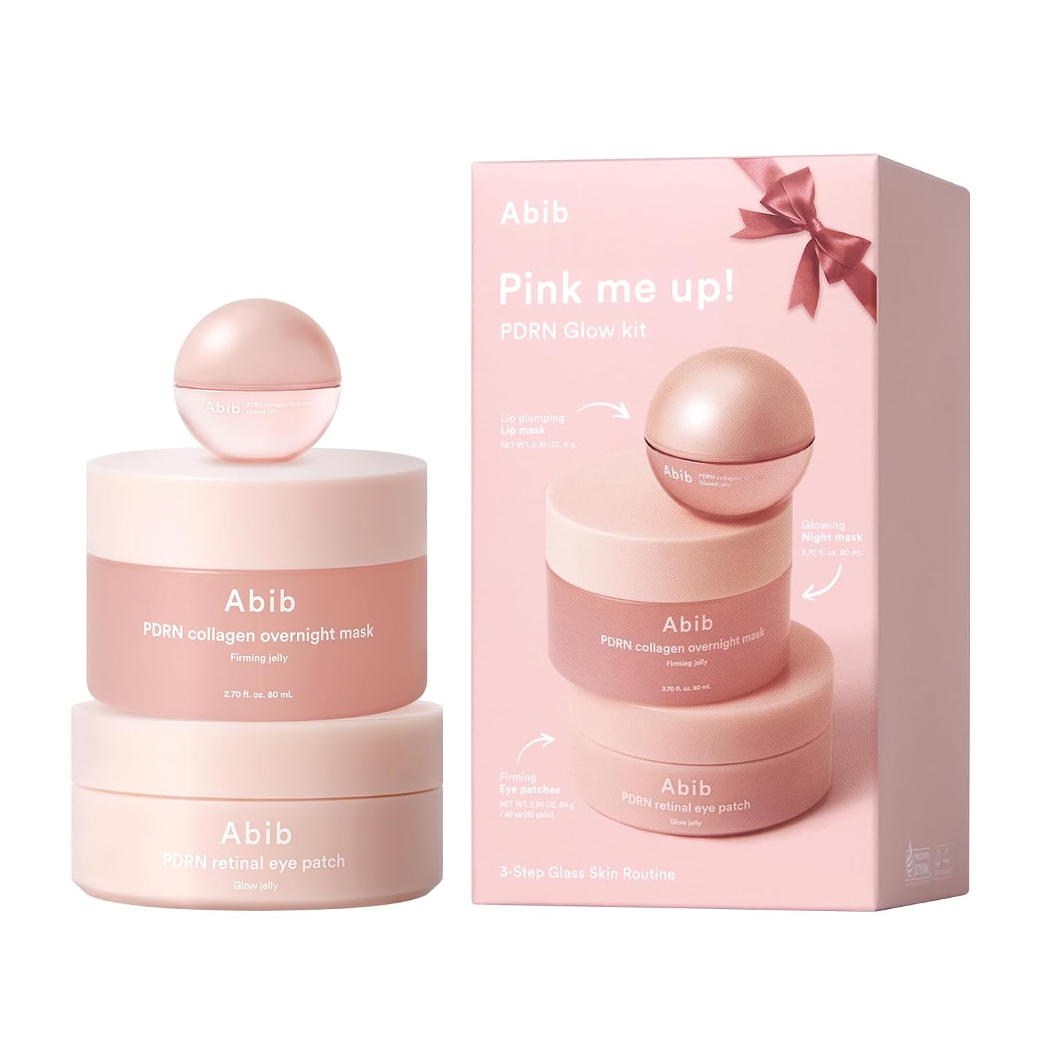 Abib Pink Me Up Pdrn 3 Step Glow Kit for Radiant Skin