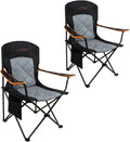 FAIR WIND 2 Pack Heavy Duty Camping Chairs - 350 LBS Support