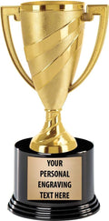 Gold Cup Trophy with Custom Engraving 7.25 in - Personalized Award