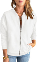 Womens Zip Up Sweatshirt Jacket - Casual Loose Fit with Pockets