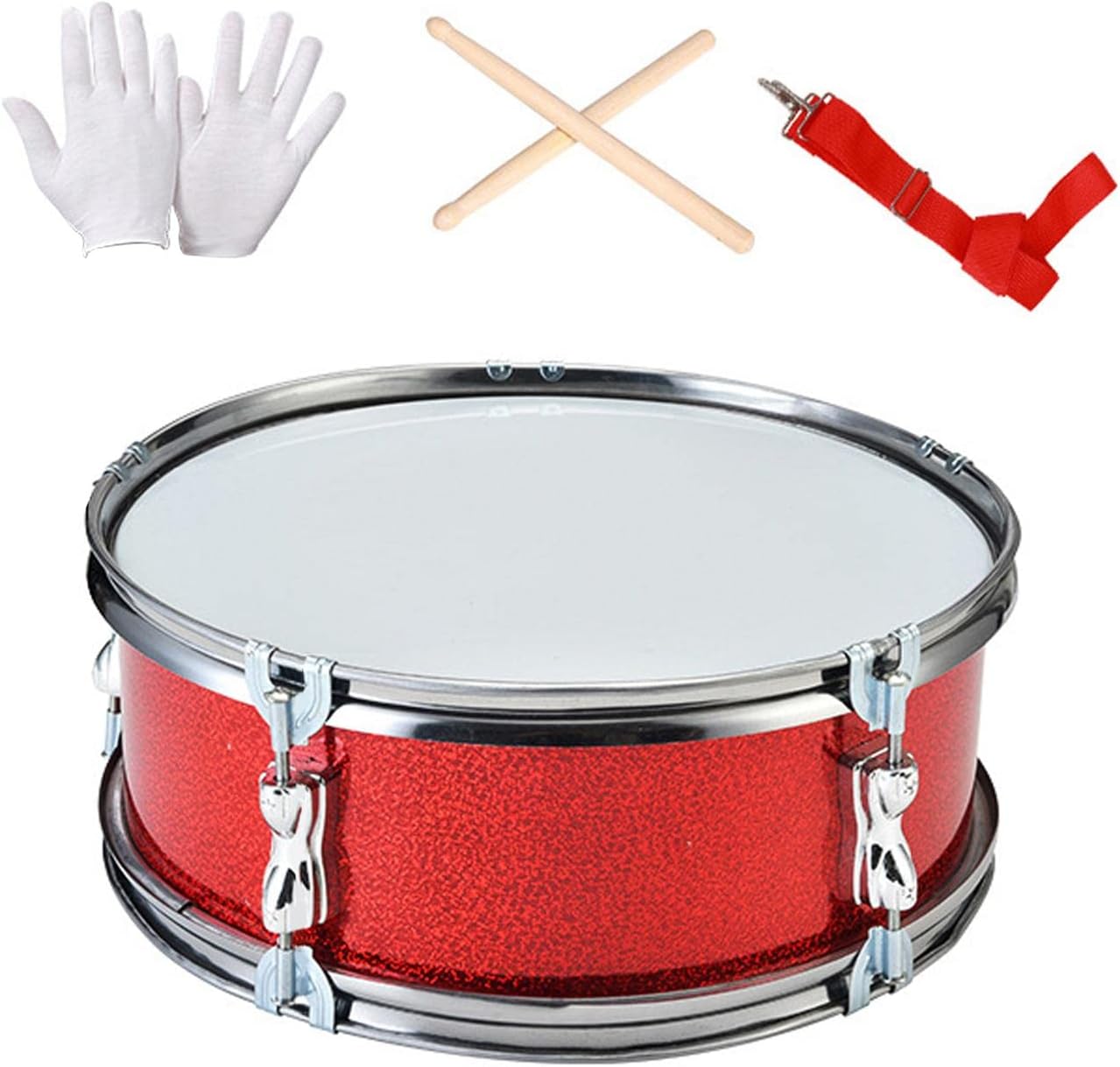 11in Snare Drum with Adjustable Strap for Musical Fun