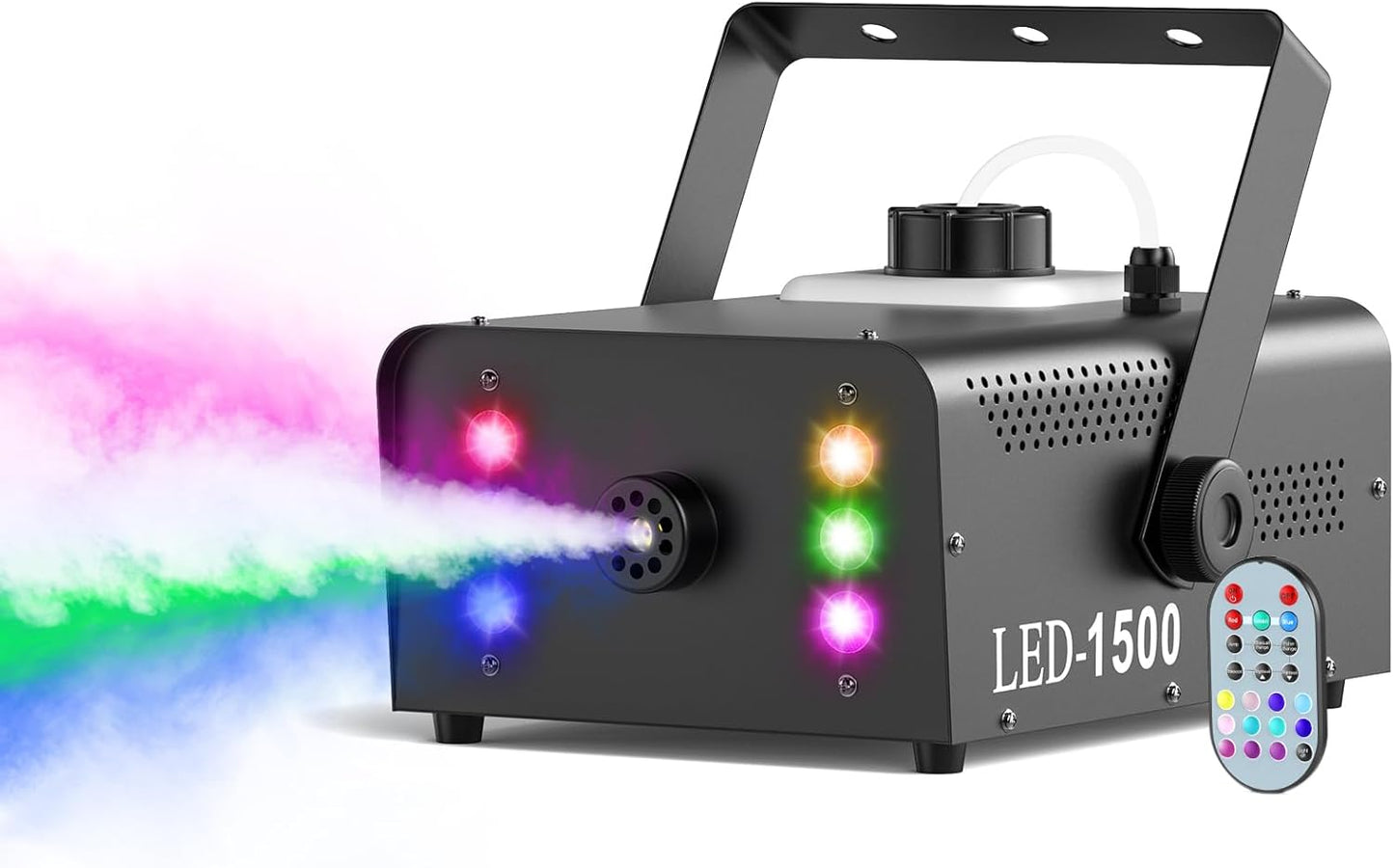 Fog Machine with 6 RGB LED Lights for Parties and Events