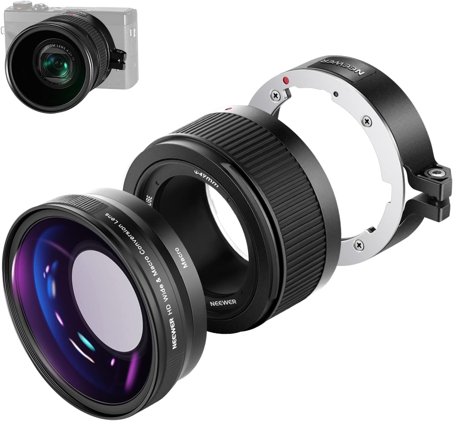NEEWER Wide Angle Lens for Canon G7X Mark III Camera