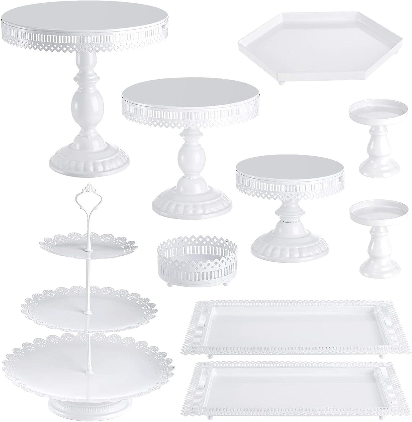 Hedume 10-Set Cake Stands for Weddings and Parties