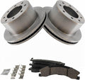 Rear Ceramic Brake Pad & Rotor Kit for 2011-19 3500 HD - Dual Wheel
