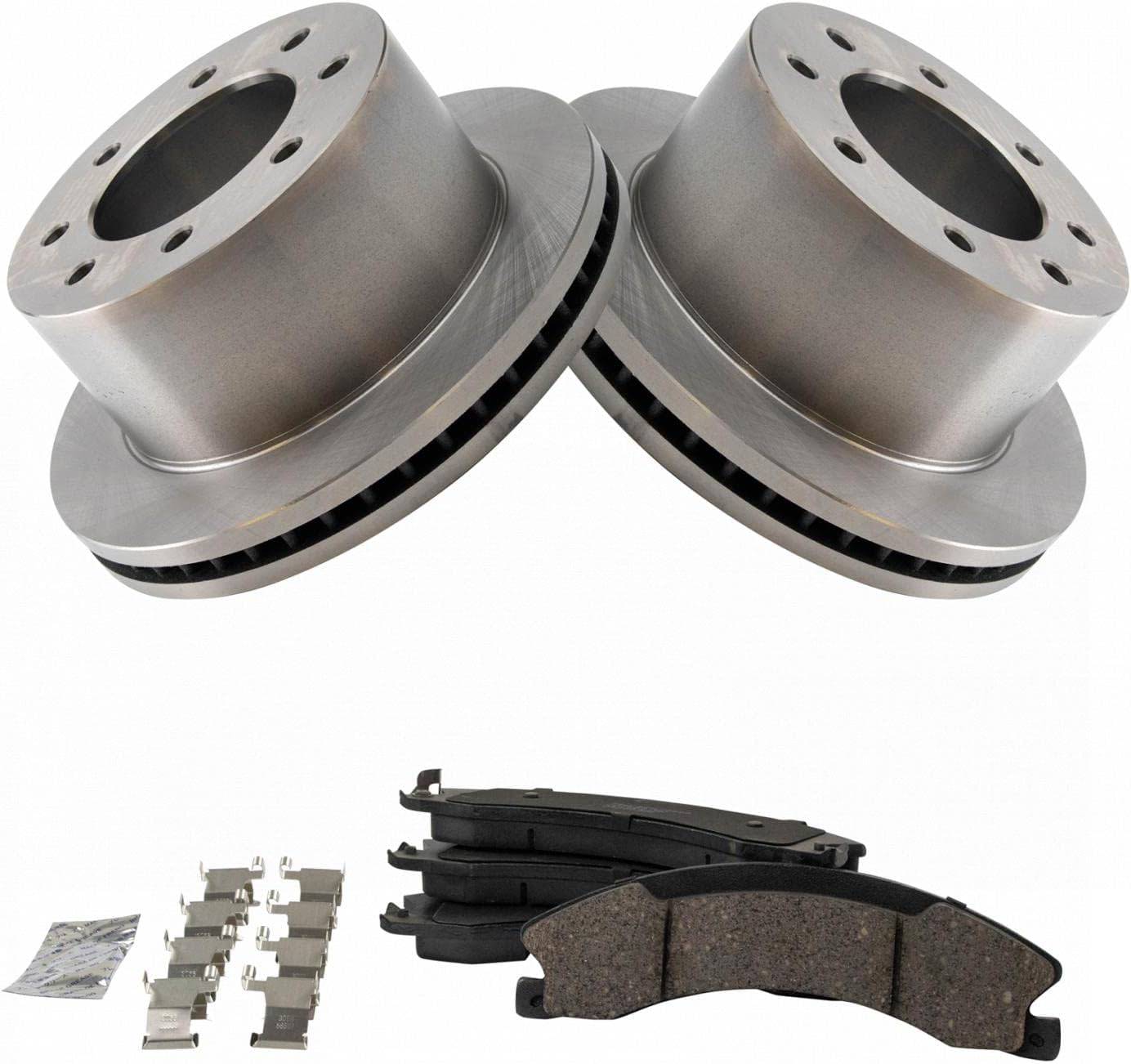 TRQ Rear Brake Pad & Rotor Kit for Chevrolet Silverado 3500 HD