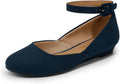 DREAM PAIRS Women's Dress Flats Ballet Low Wedge Ankle Strap Jewelry