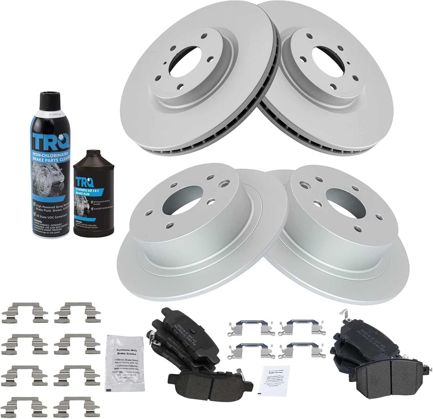 TRQ Brake Pad & Rotor Kit for 2005-2006 Nissan Altima & Maxima