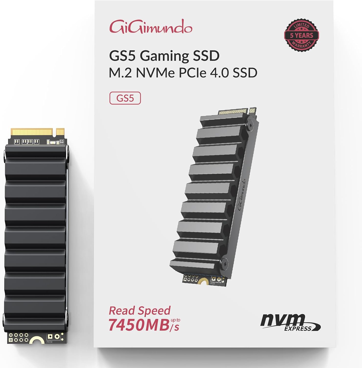 GS5 2TB TLC PCIe Gen4x4 NVMe SSD for PS5 with Heatsink