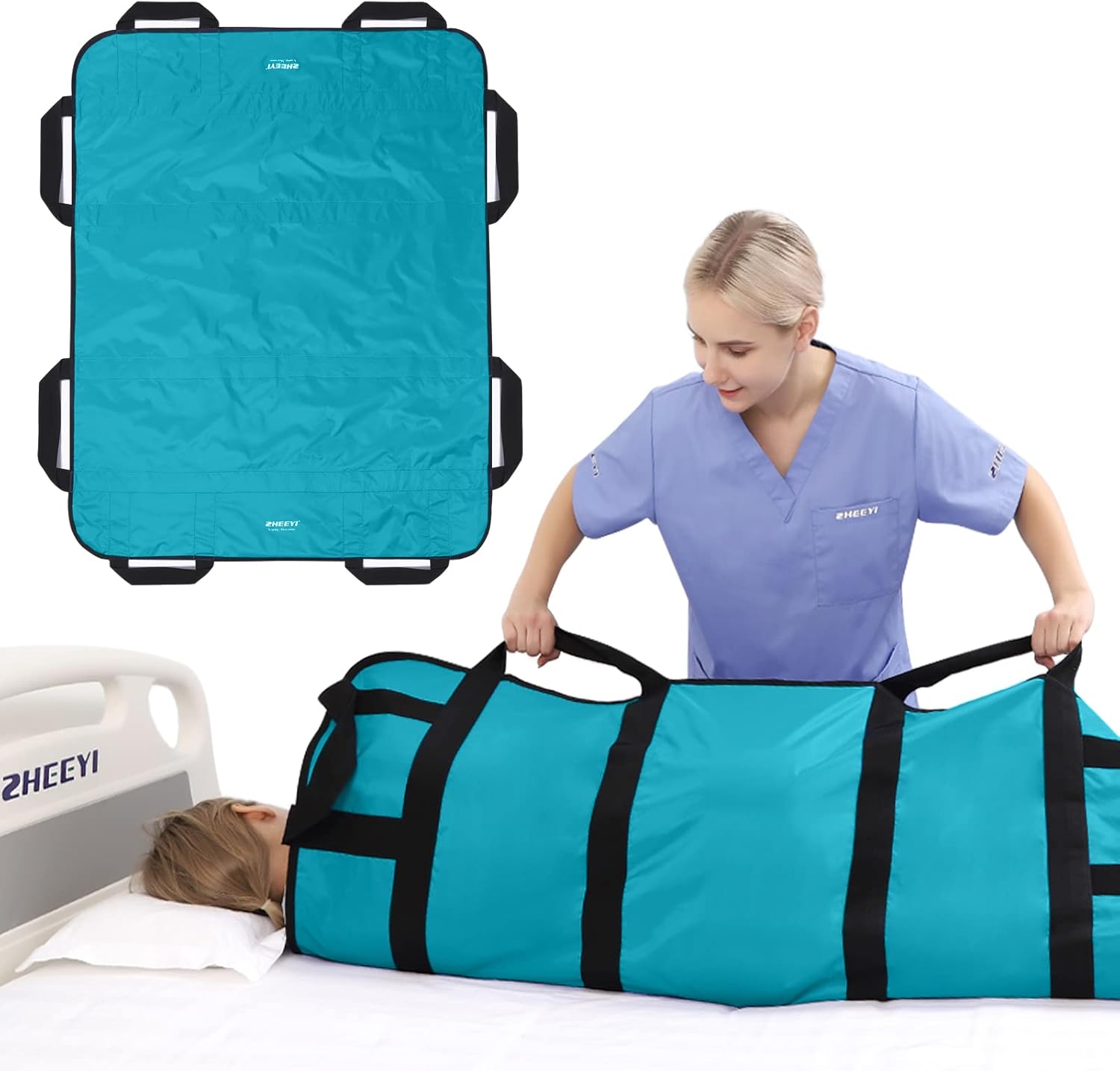 Multipurpose 48 x 40 Positioning Bed Pad for Easy Repositioning