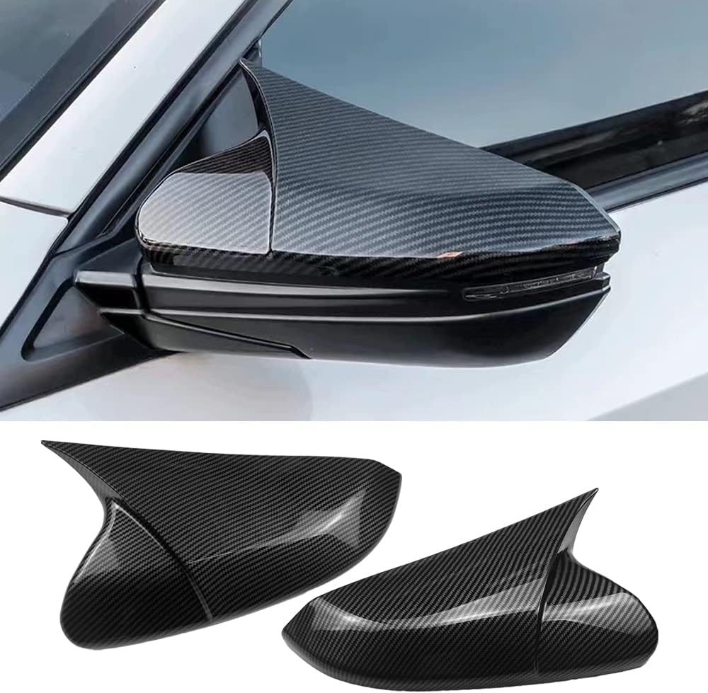 Car Ox Horn Side Rearview Mirror Cover for Honda Civic 2016-2021