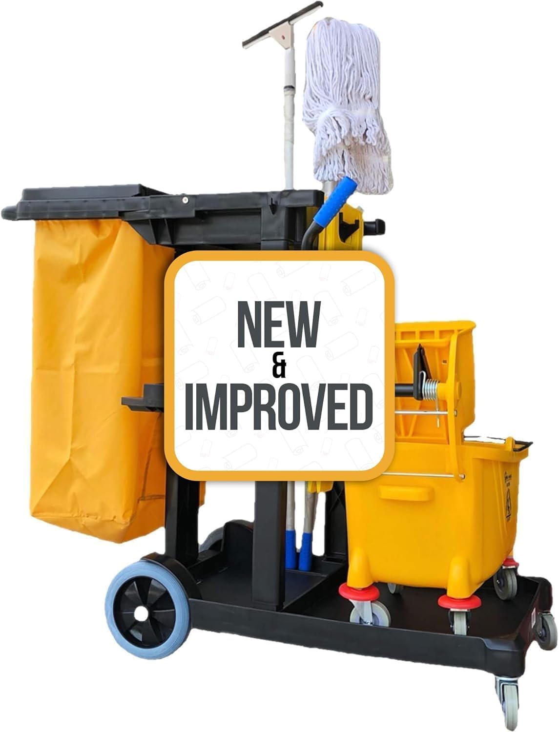 Simpli-Magic Premium Janitorial Utility Cart for Efficient Cleaning