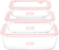 Urban Green Glass Food Container Set with Silicone Glass Lid - Plastic