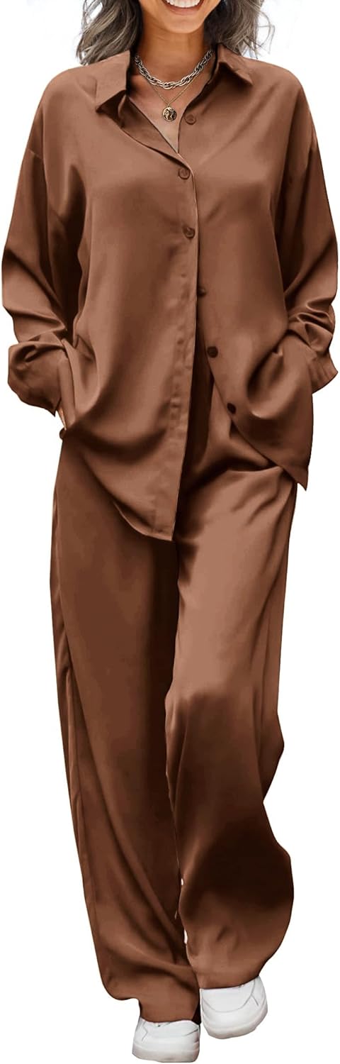 Ekouaer Womens Satin Silky Pajama Set for Ultimate Comfort