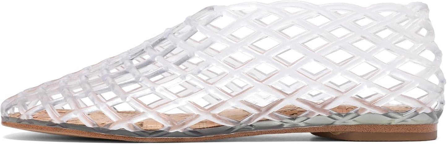Jelly Mesh Ballet Flats - Comfortable Clear Jelly Shoes for Women