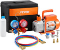 VEVOR 3.5 CFM AC Vacuum Pump and Gauge Set - Complete HVAC Kit