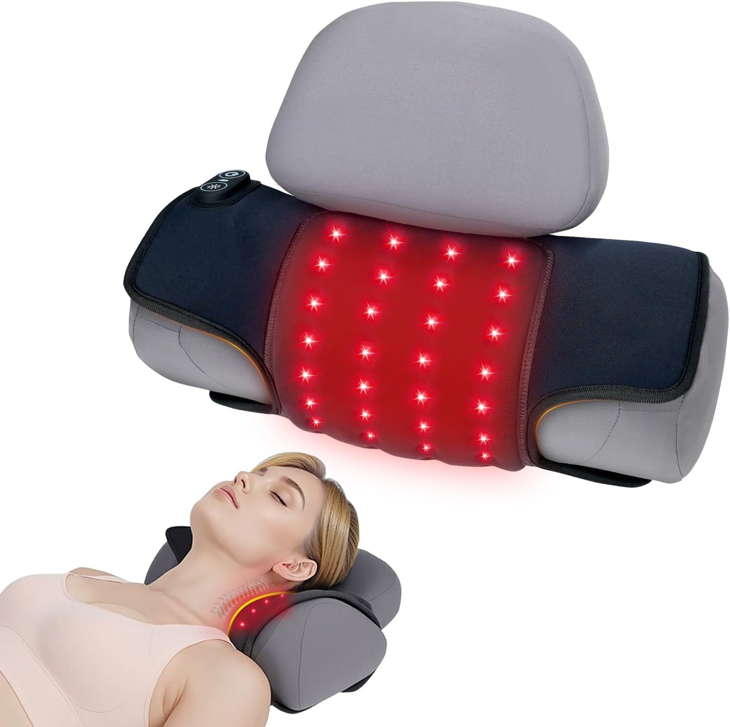 Red Light Therapy Cervical Traction Device for Neck Pain Relief