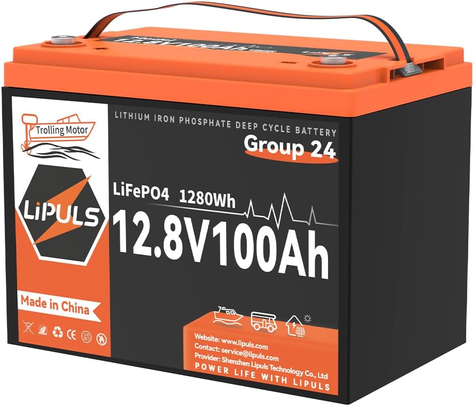 12V 100Ah LiFePO4 Lithium Battery for Trolling Motor Use