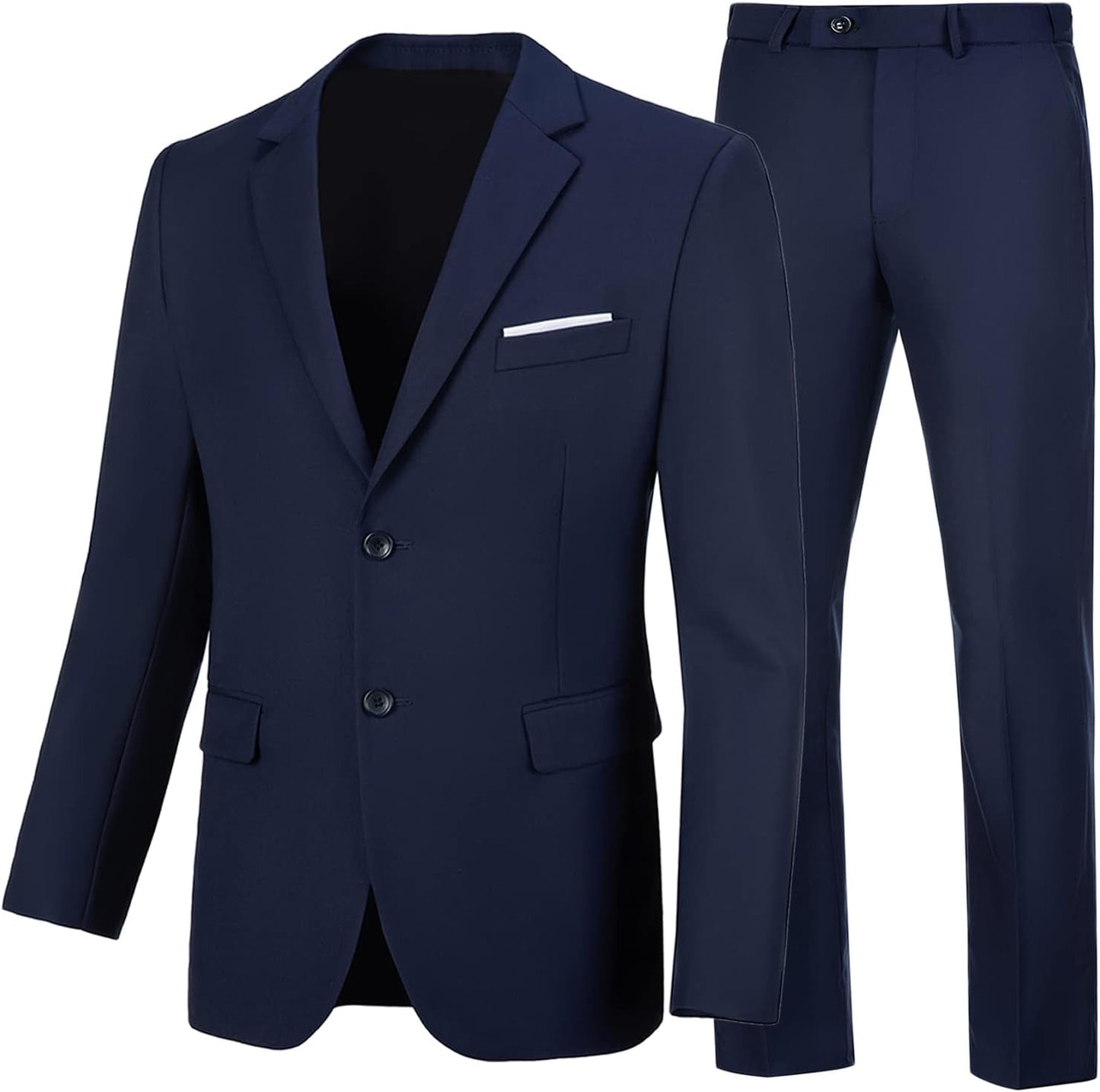 Mens 2 Piece Slim Fit Suit for Business and Wedding Events